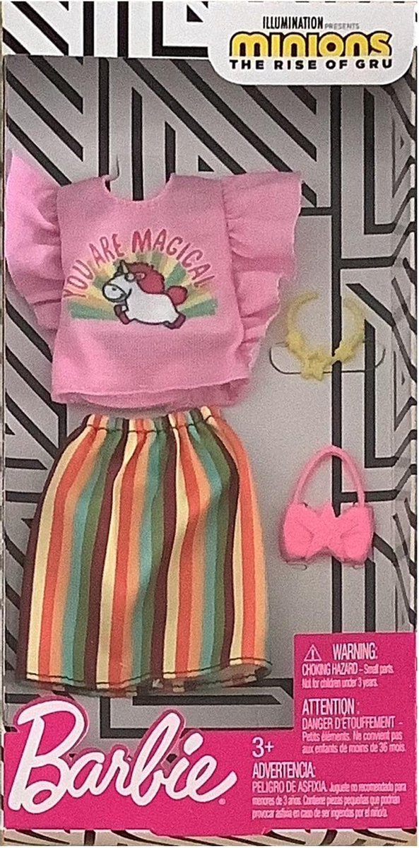 Barbie Kleding Outfit Minions Rok + Eenhoorn Top