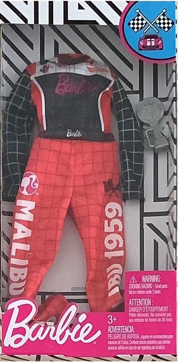 Barbie Kleding Outfit Racecar Driver Jumpsuit