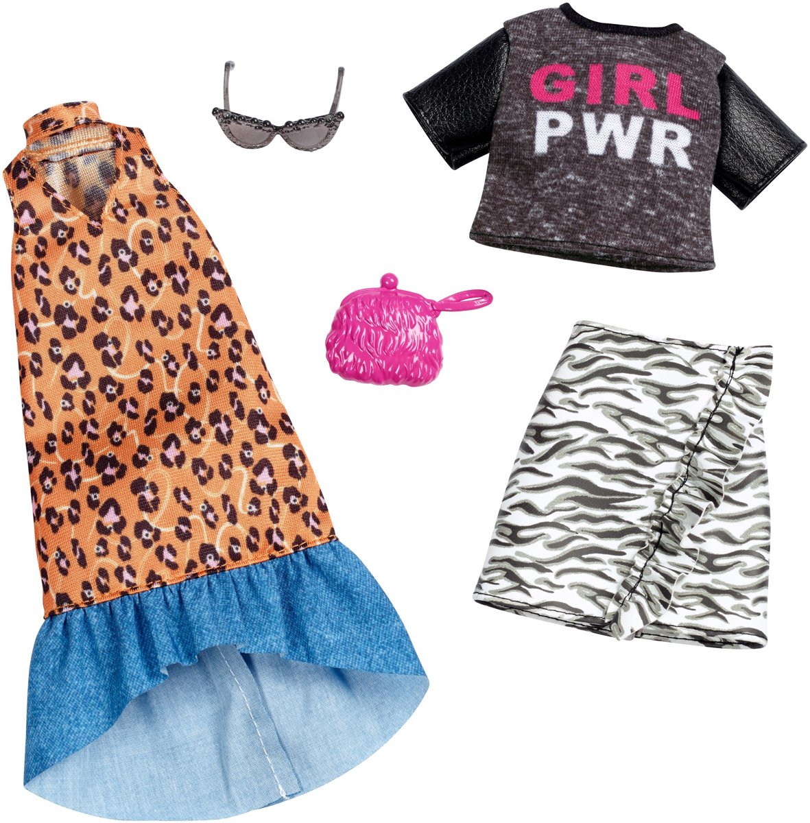 Barbie Kledingsetje Girl Power T-shirt En Lange Jurk - Set van 2 Outfits