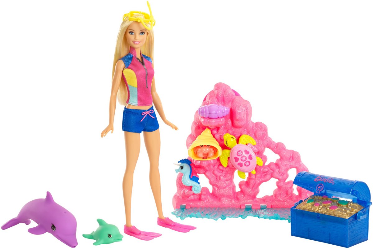 Barbie Magische Dolfijn Oceaanschat Speelset - Barbiepop