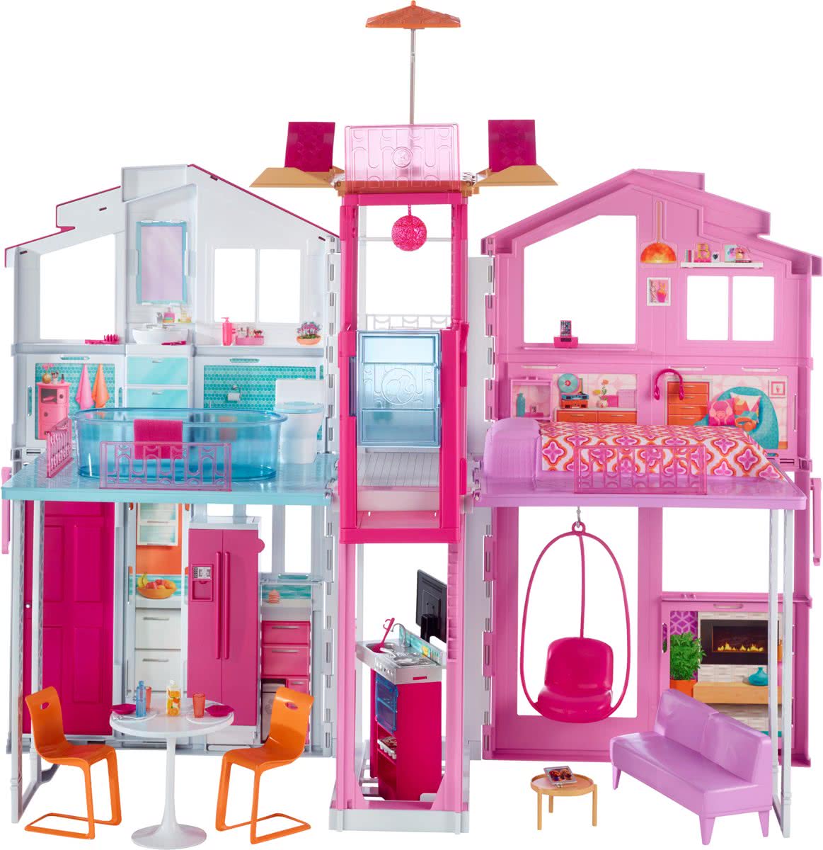 Barbie Malibu Huis Met 3 Verdiepingen - Barbiehuis