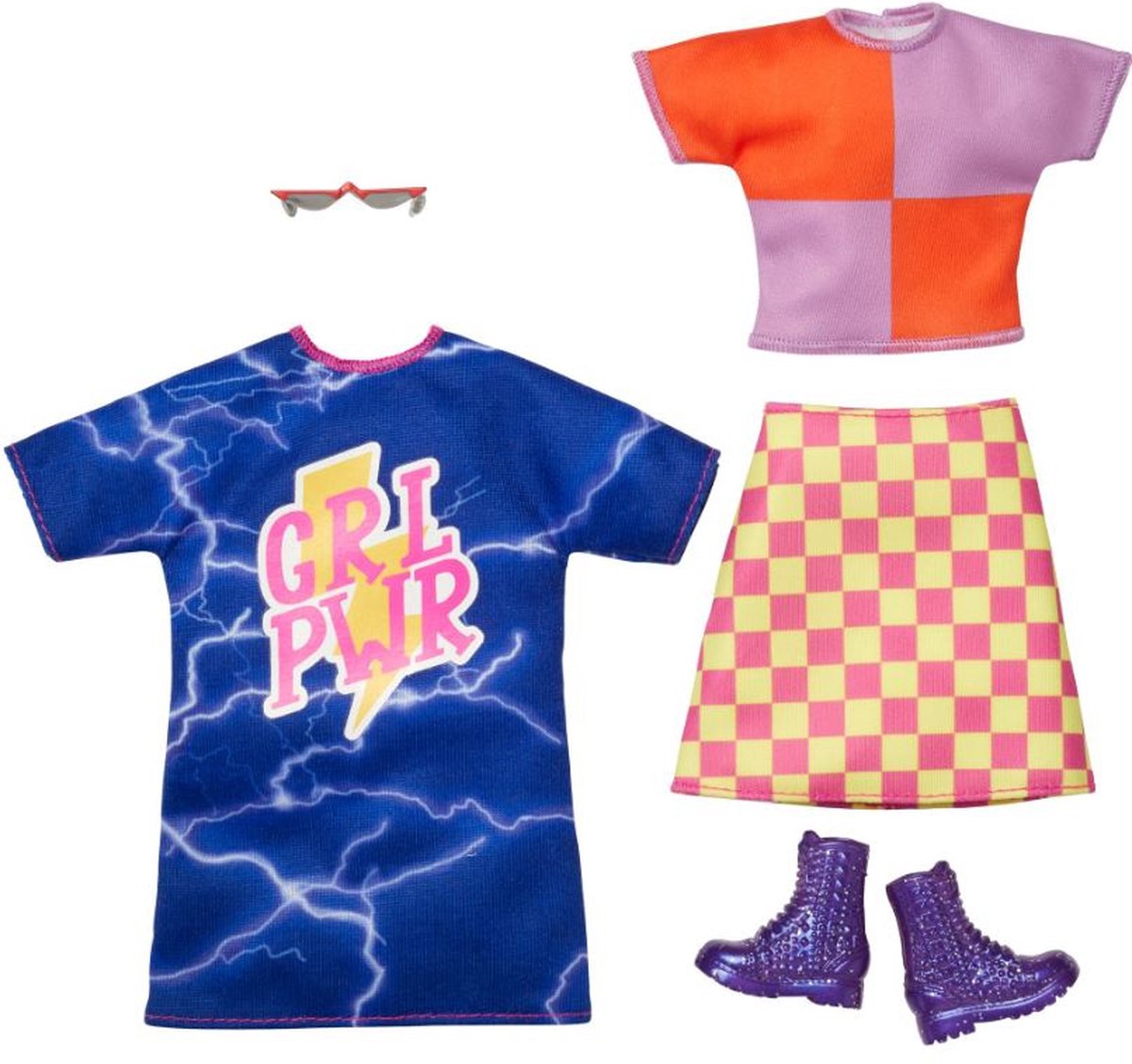 Barbie Poppenkleding Fashion Meisjes Polyester Roze/geel 5-delig