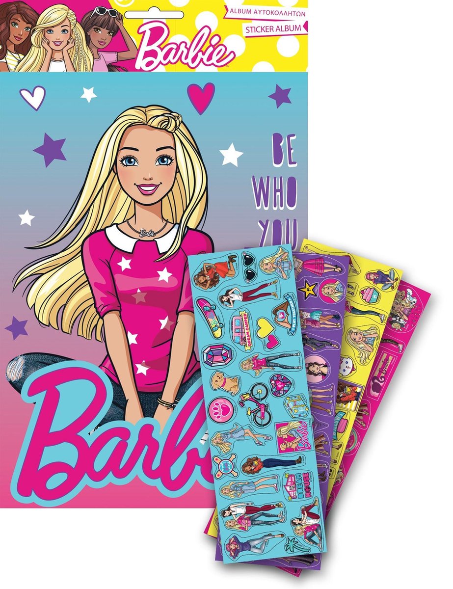 Barbie Stickeralbum Junior Papier 100 Stickers