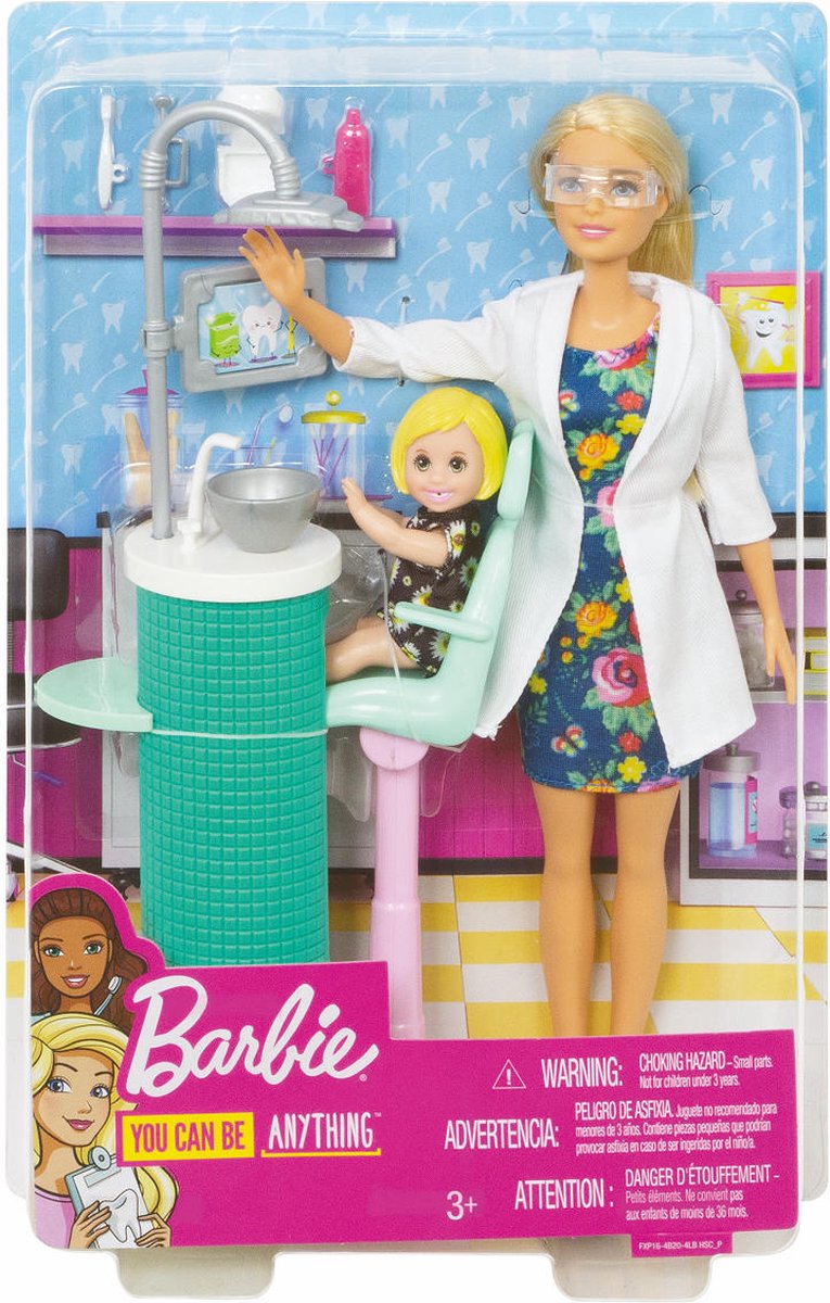 Barbie Tandartspop en Speelset