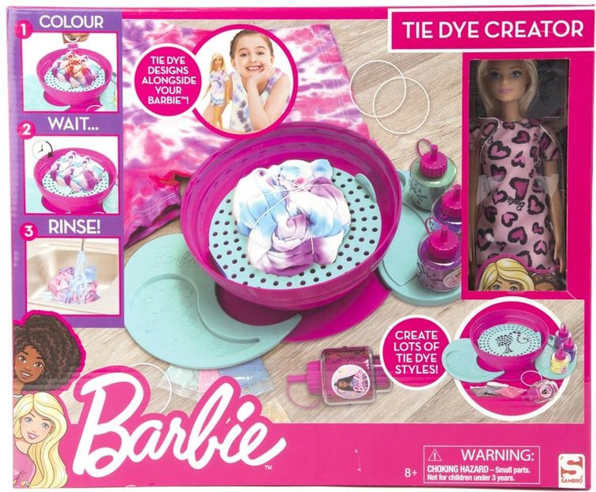 Barbie Tie Dye Machine met pop