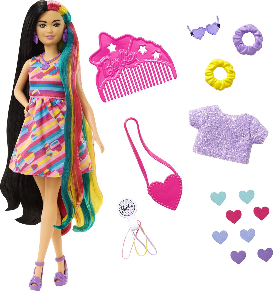 Barbie Totally Hair Regenboog - Pop