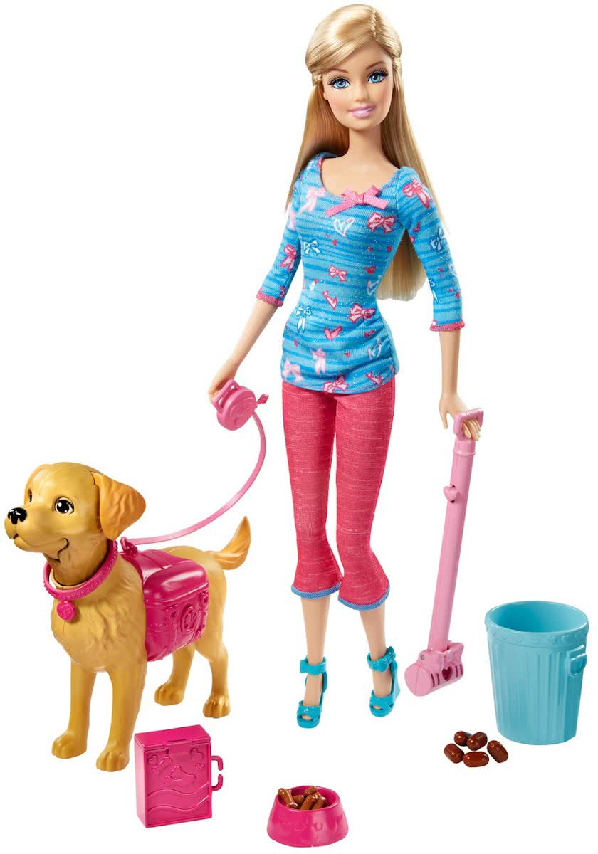 Barbie en Taffy Trainer - Barbie pop met hond