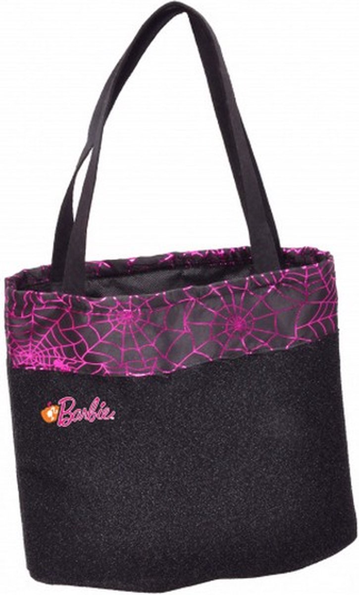 handtas Halloween meisjes 20 x 15 cm polyester zwart/roze