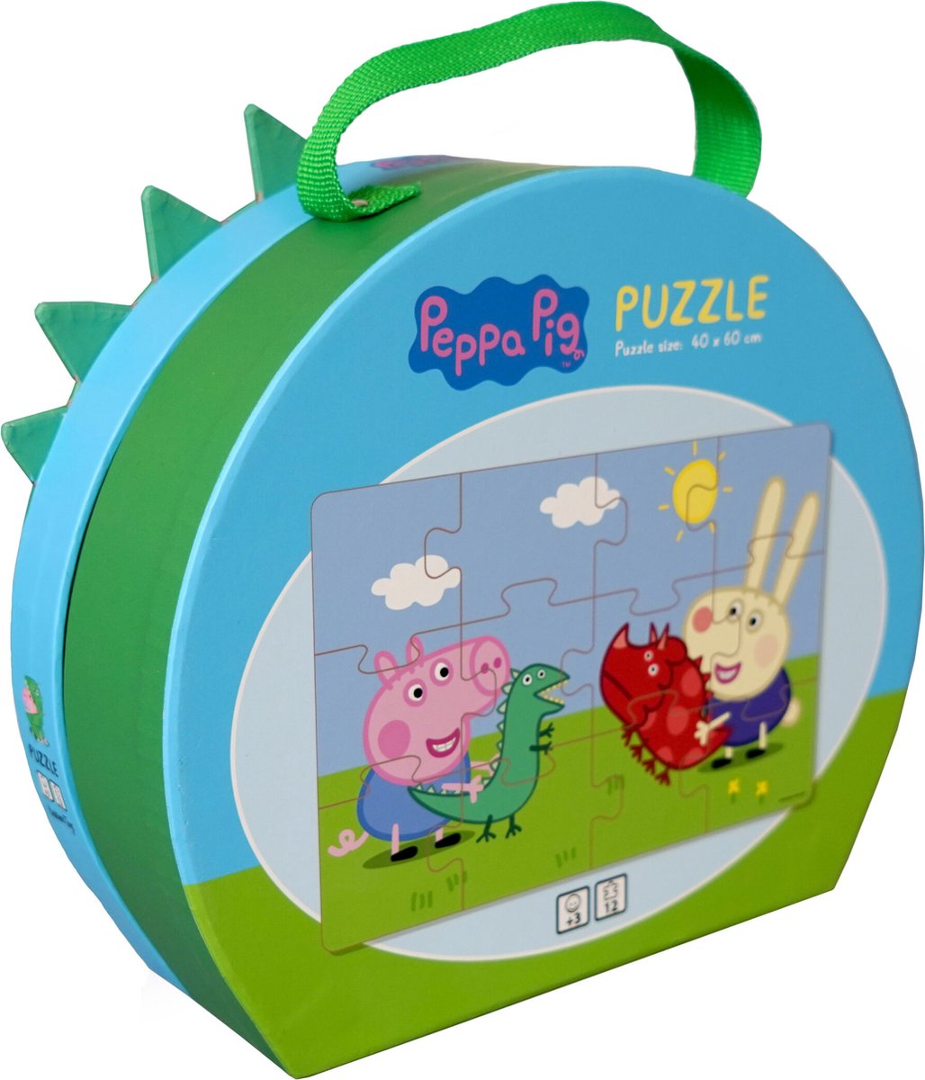 Peppa Pig - Puzzelkoffer - George - Puzzel - 12 puzzelstukjes - Speelgoed