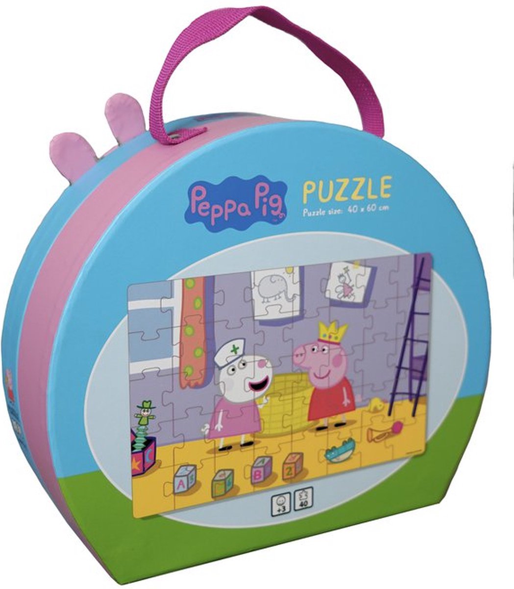 Peppa Pig - Puzzelkoffer - Puzzel - 40 puzzelstukjes - Speelgoed