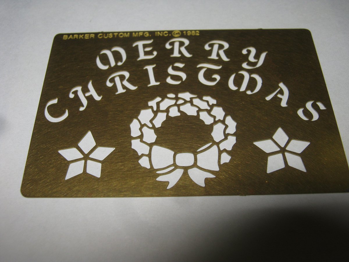 Merry Christmas koperen embossing-teken- of spuitsjabloon