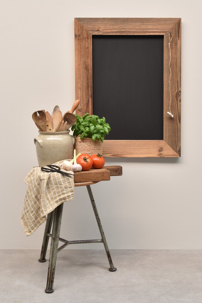 Barnwoodweb krijtbord - barnwood - bruin - Deluxe - 60x80 cm