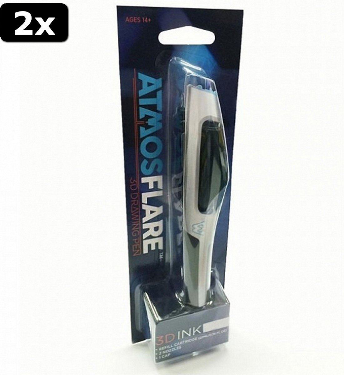 2x Atmosflare Navulling voor 3D Pen Blauw 22ml