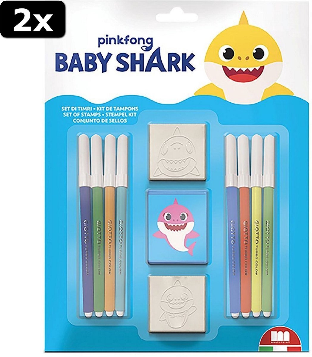 2x Baby Shark Stempelset 11-delig