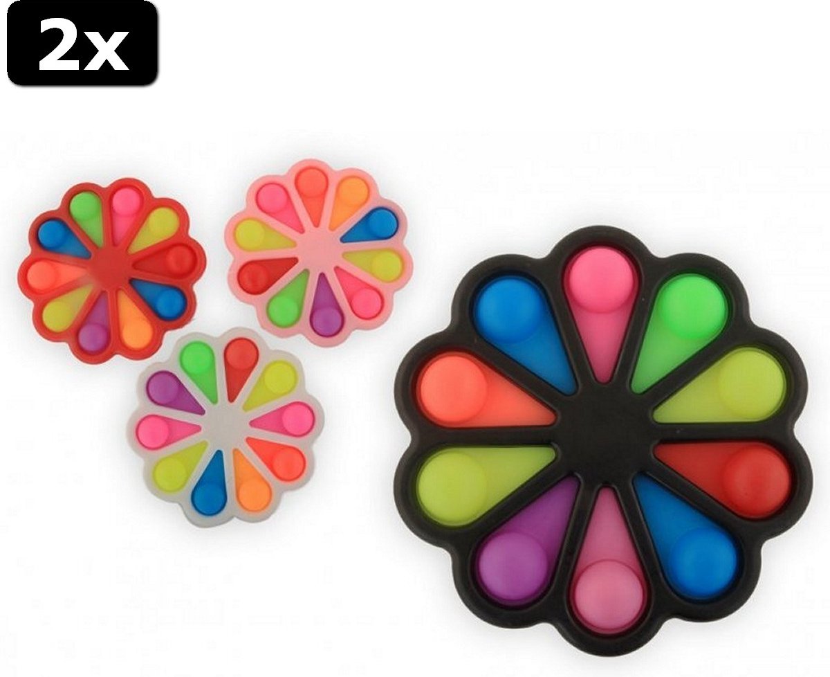 2x Fidget Magic met 10 Pops 18 cm Assorti