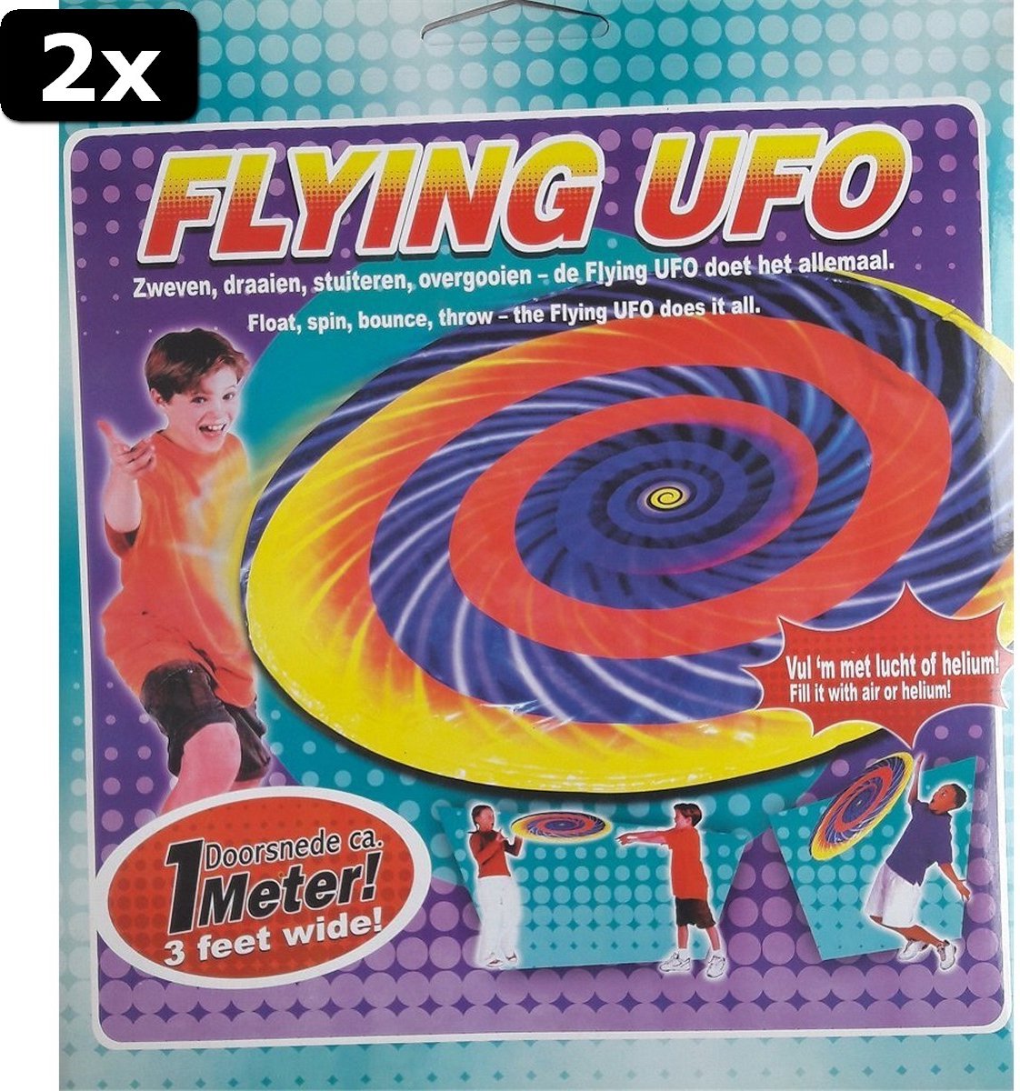 2x Flying UFO Diameter 1 M