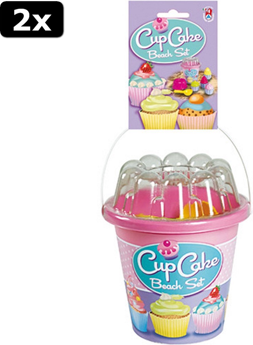 2x Strandset Cup Cakes 12-delig Assorti