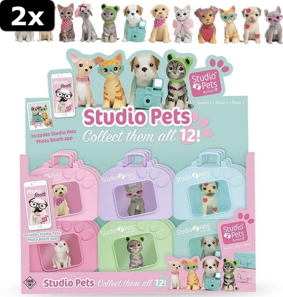 2x Studio Pets in Mini Koffer Assorti