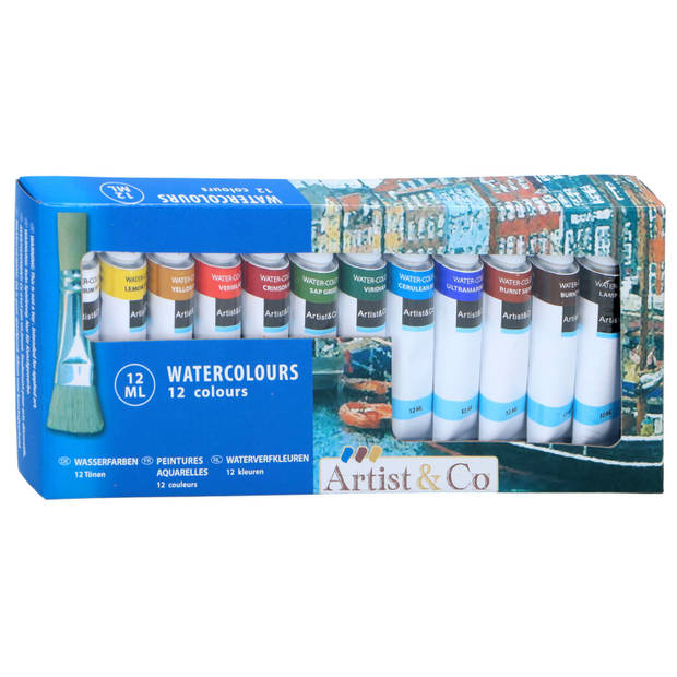 Aquarelverf - Aquarel - 12 stuks - Diverse Kleuren