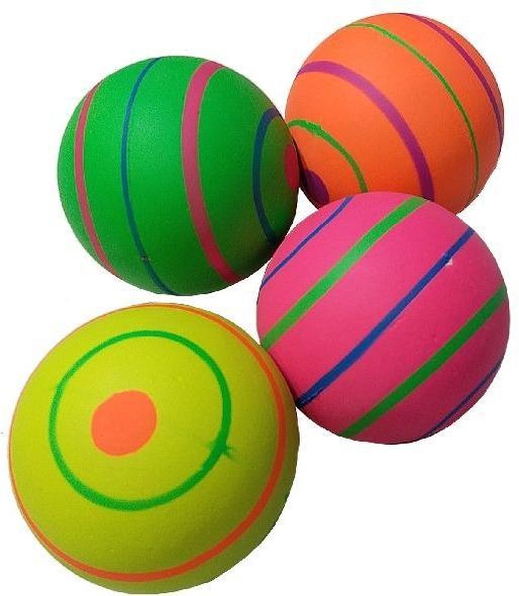 Bounce Ball 63mm 4 Assorti Display 24 Stuks