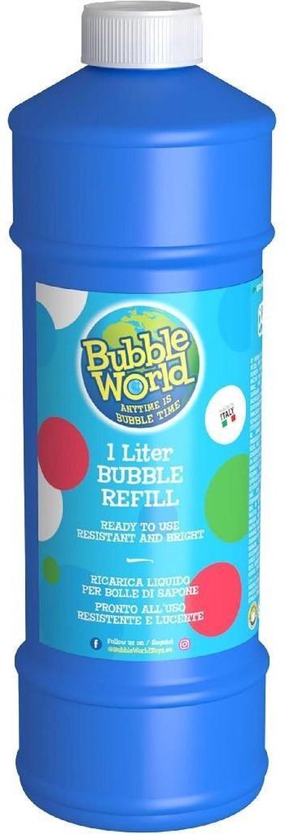 Bubble World Bellenblaas Navulfles 1000 ml Assorti