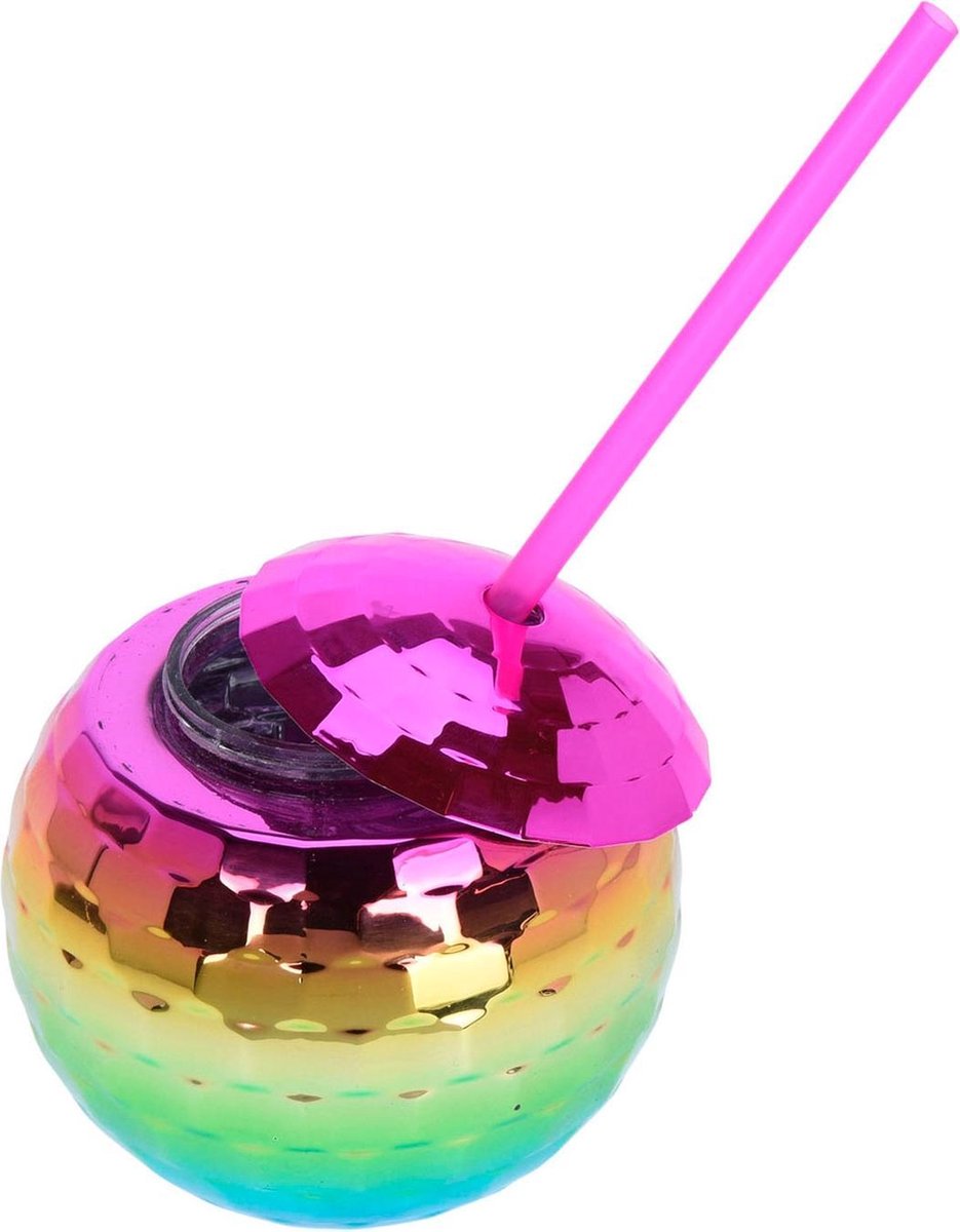 Discobal Drinkbeker met Rietje 600 ml