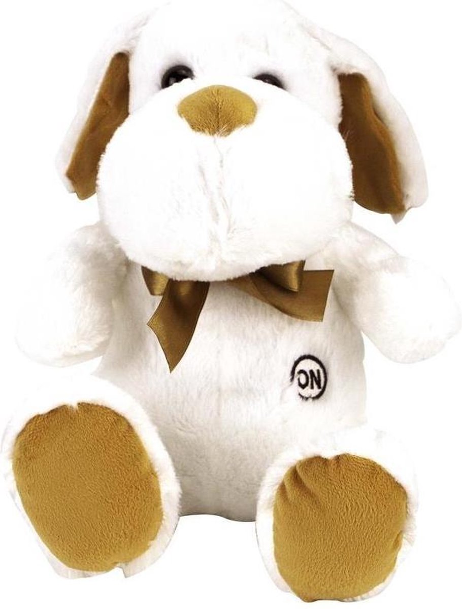 Pluche Knuffelhond met LED-Licht 35 cm Bruin/Wit