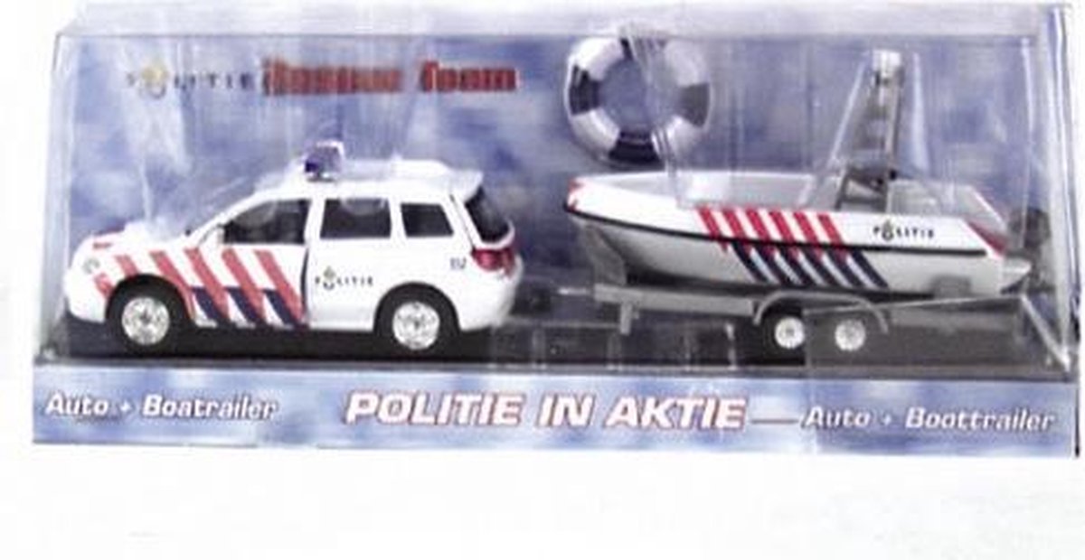 Politie Auto Met Boot Pull Back