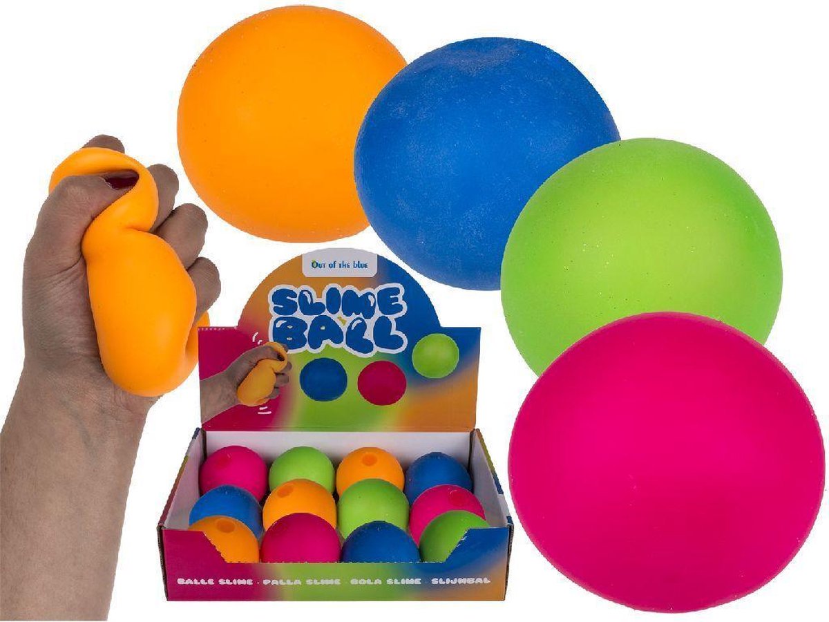 Squeeze Ball 6.5 cm Assorti Display 12 Stuks