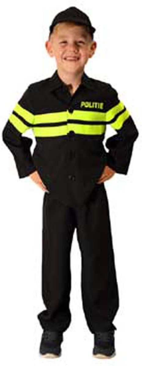 Verkleedset Politie met Gele Streep Maat 128