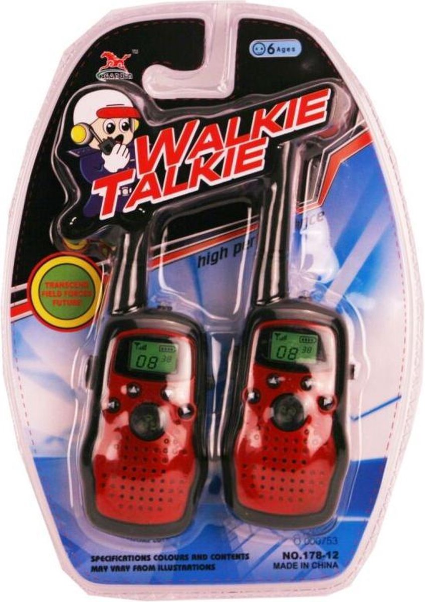 Walkie Talkie Set Rood/Zwart