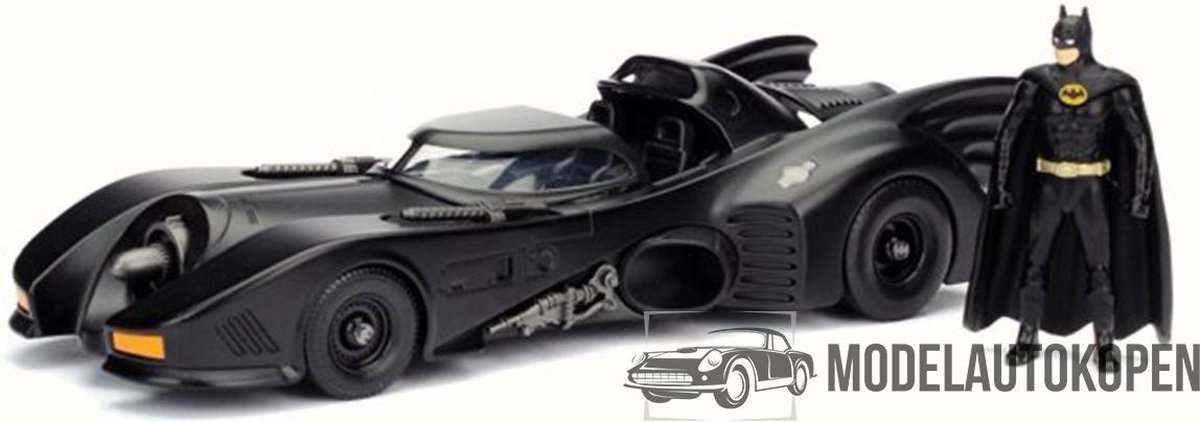 1989 Batman & Batmobile (Zwart) 1/32 Jada - Modelauto - Schaalmodel - Model auto - Miniatuurautos - Miniatuur auto