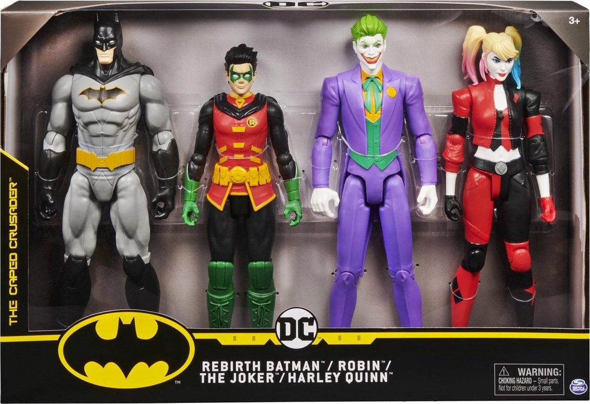 Batman 30 cm Figures 4 Pack Batman, Robin, Joker, Harley Quinn