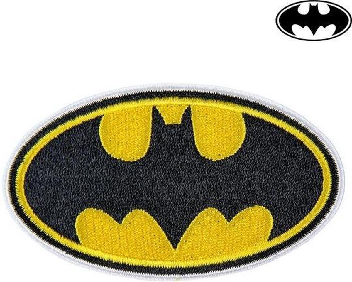 Patch Batman Geel Zwart Polyester