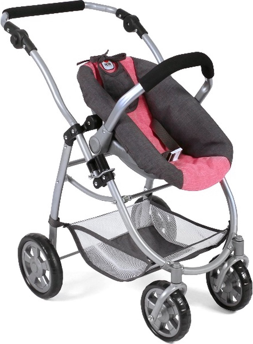 Bayer Chic 2000 - Combi Poppenwagen Emotion All-in-1 - Melange Antraciet Pink