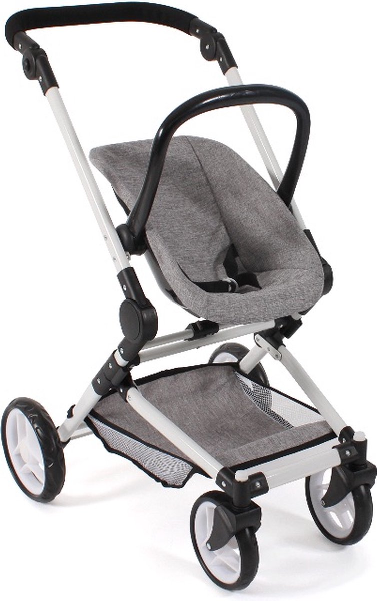 Bayer Chic 2000 - Combi-poppenwagen Fides 3 in 1 - Melange Grijs