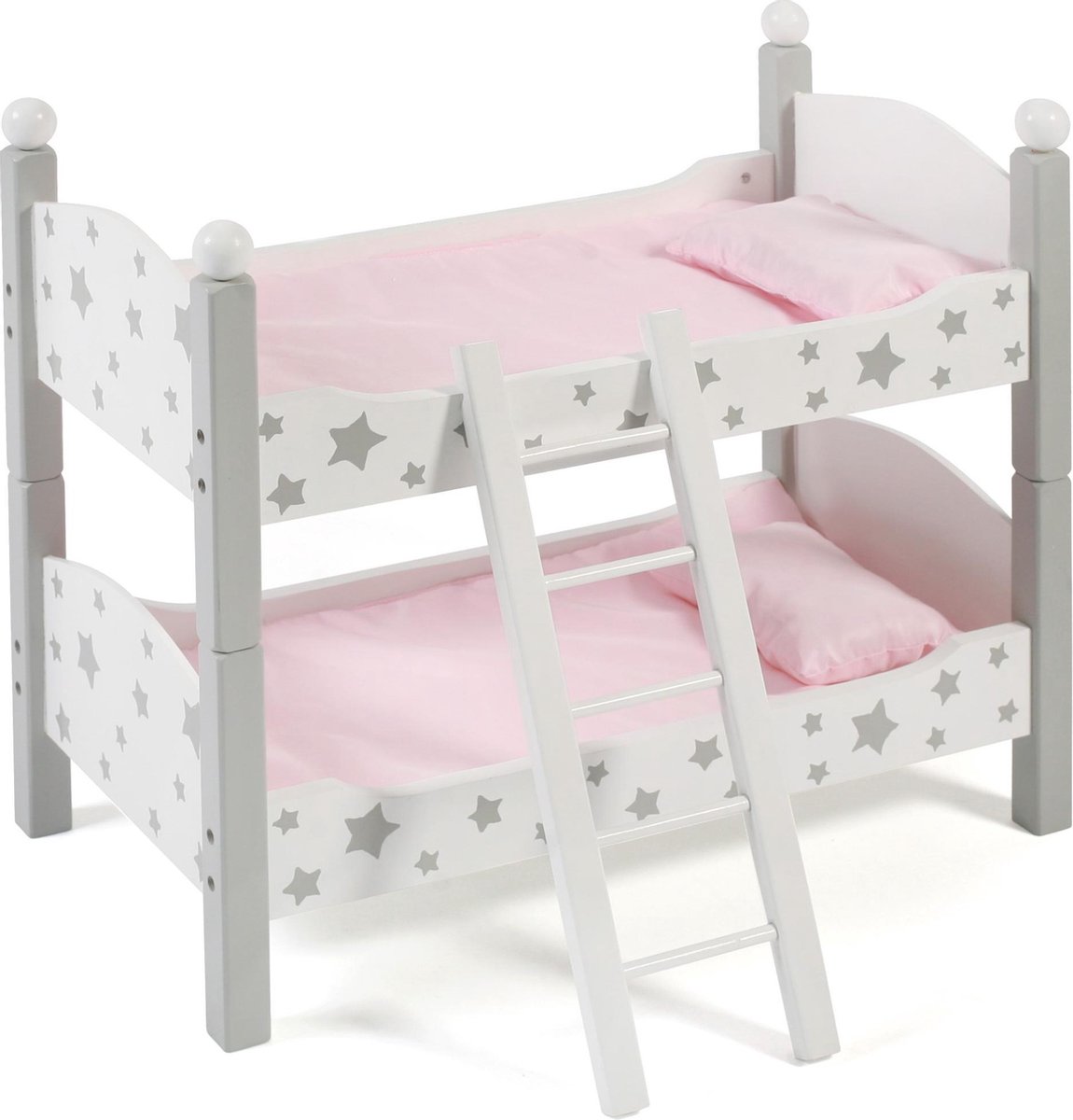 Bayer Chic 2000 - Houten Poppen Stapelbed - Grey Stars