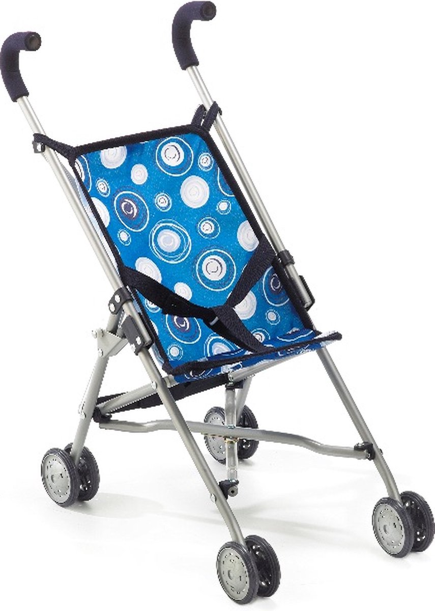 Bayer Chic 2000 - Mini-Poppenbuggy Roma - Blauw met luchtbellen