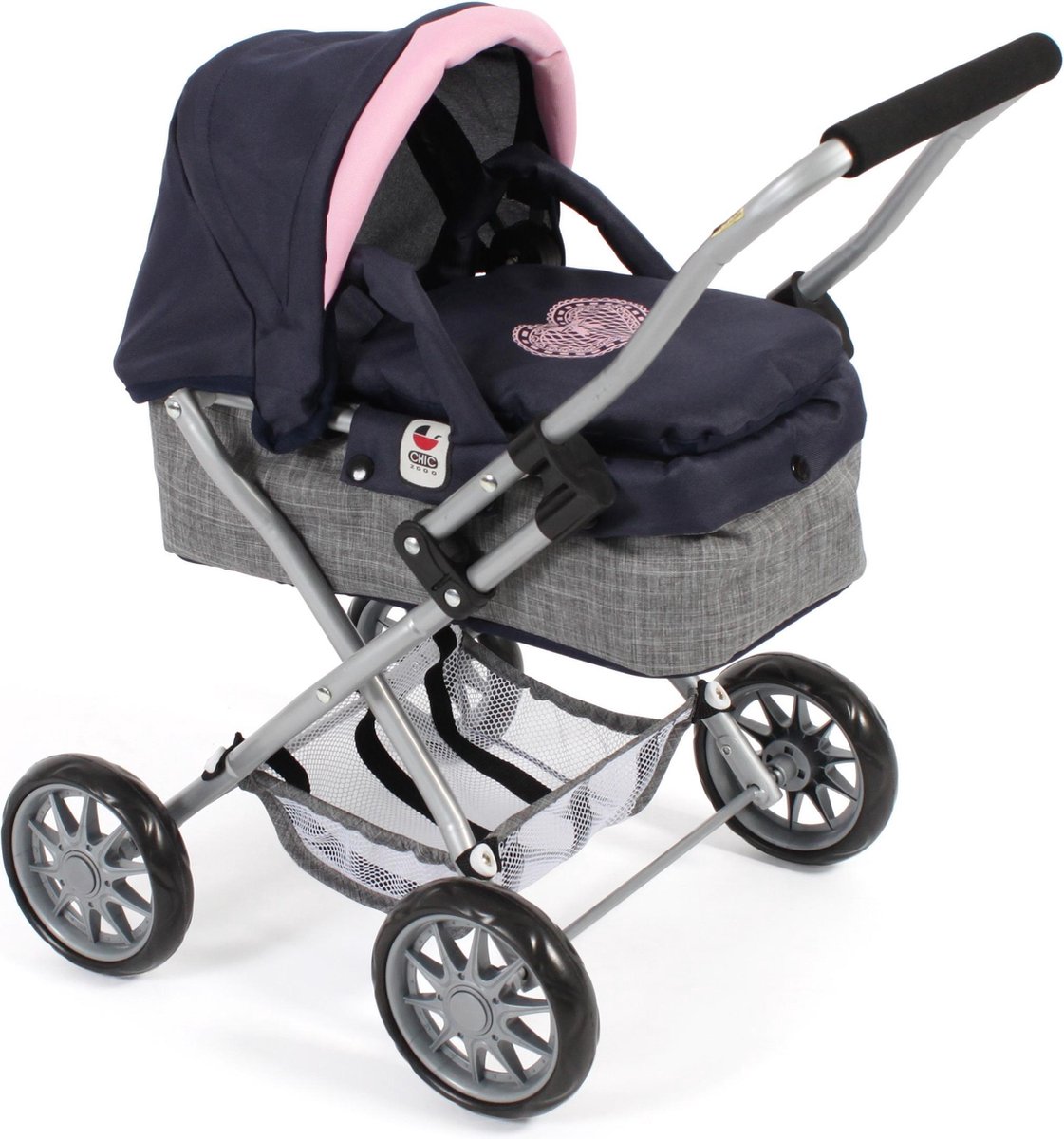 Bayer Chic 2000 - Poppenwagen Smarty - Melange Navy Grijs