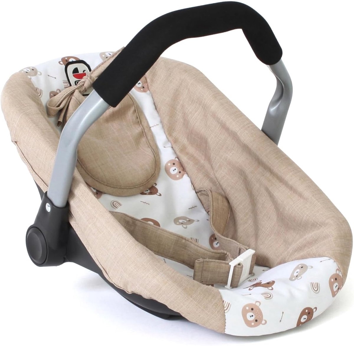   poppenautozitje - poppenstoel beige beertjes.