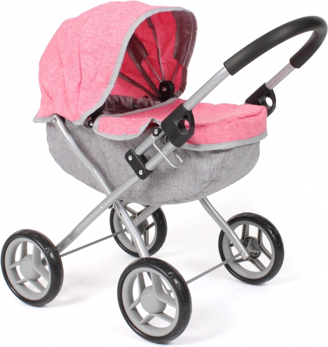 Bayer Chic Poppenwagen Lilli Donkerroze-Grijs