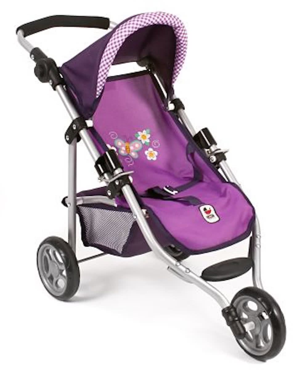 Lola Poppenwagen buggy Purple Checker