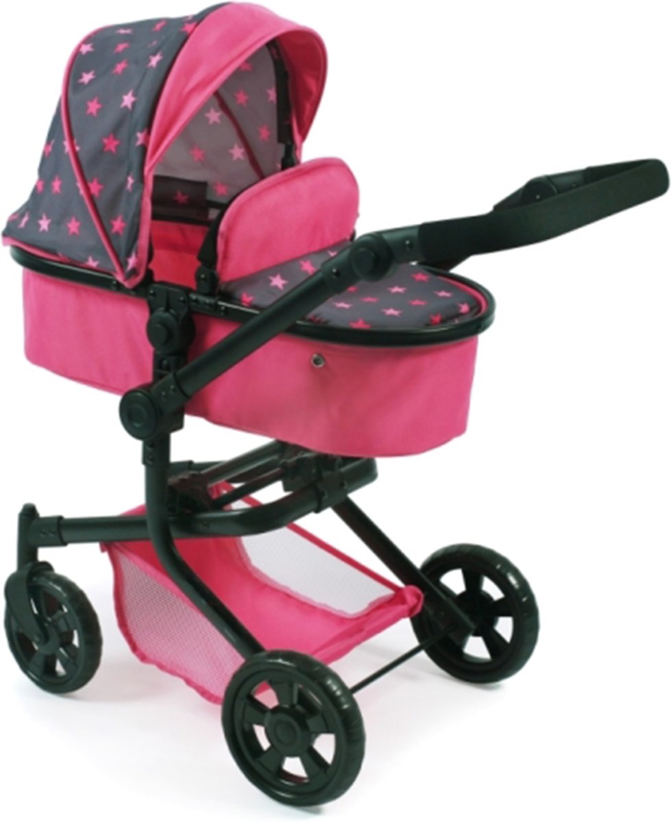 Poppen combi-wagen Mika Stenchen pink, 47-80 cm