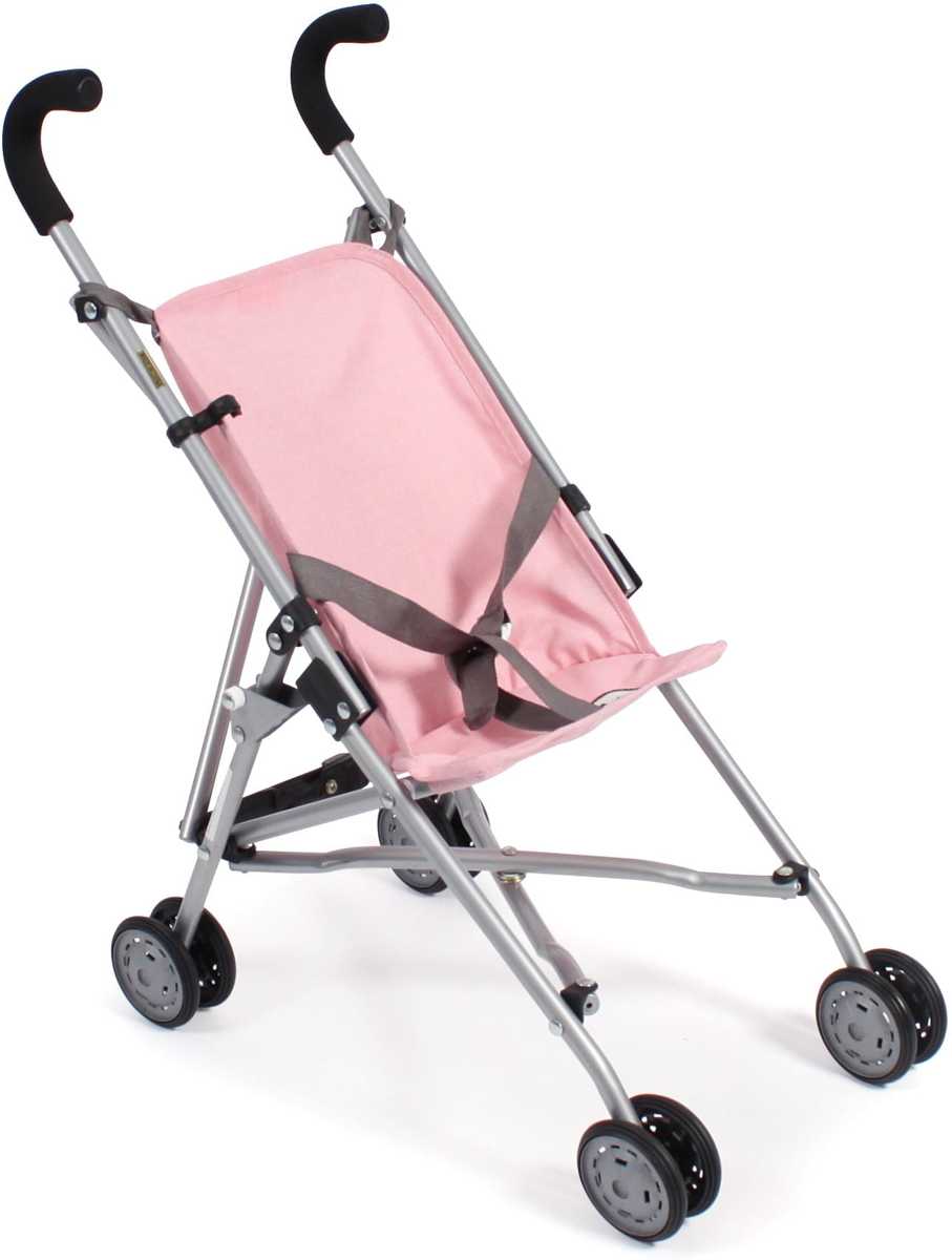   Poppenbuggy Roma (lichtgrijs/roze) buggy