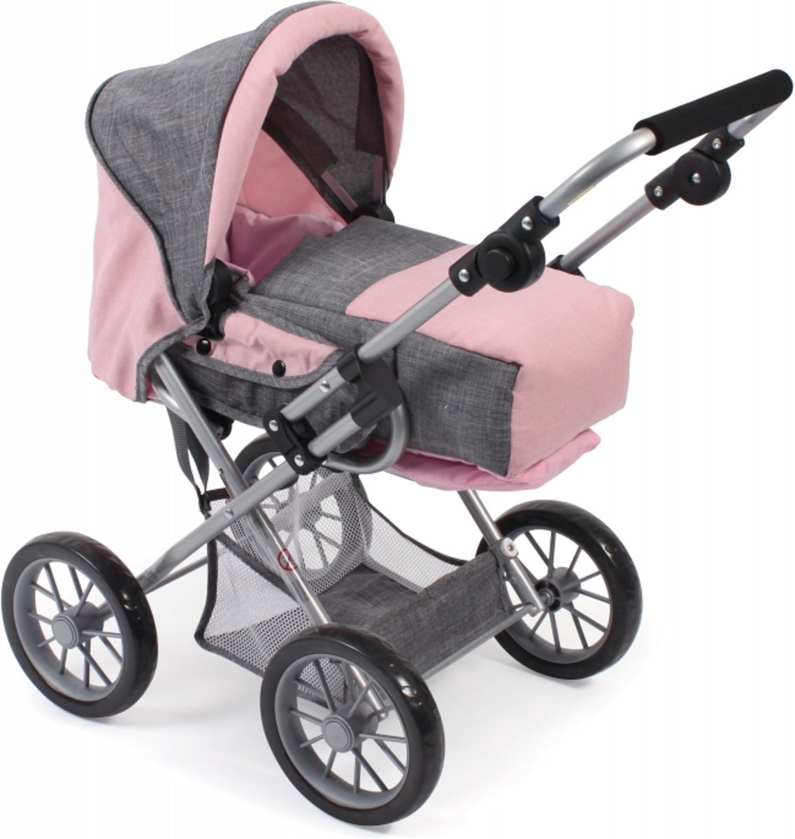 Bayer Chic Poppenwagen Leni combi (lichtgrijs/roze)