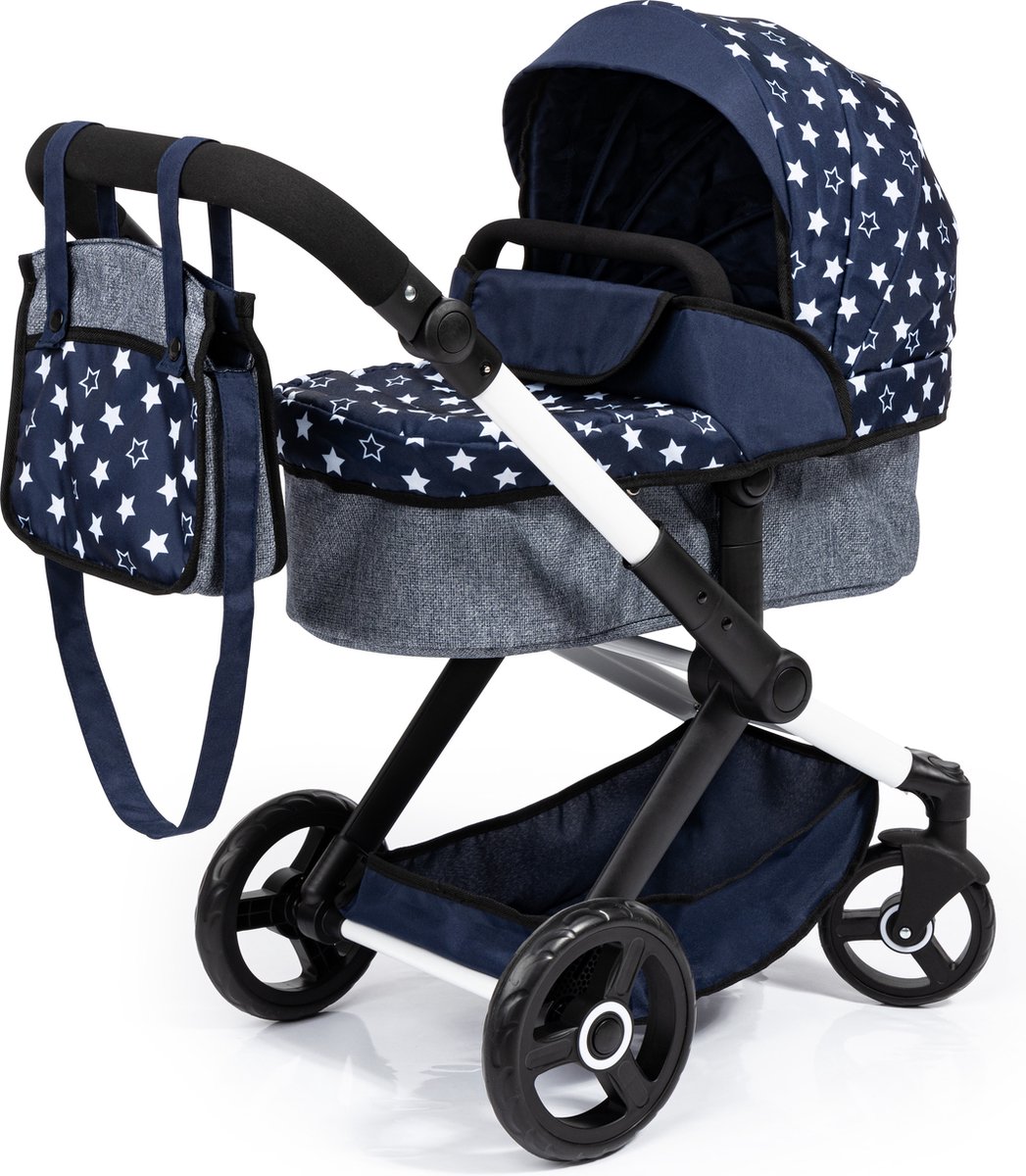 Bayer Design 17015AA Combi Poppenwagen Xeo, tas, blauw, sterren