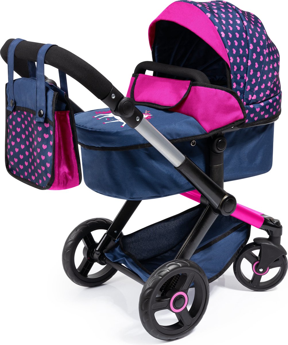 Bayer Design Combi Dolls Pram XEO - Poppenwagen - Blauw en Roze