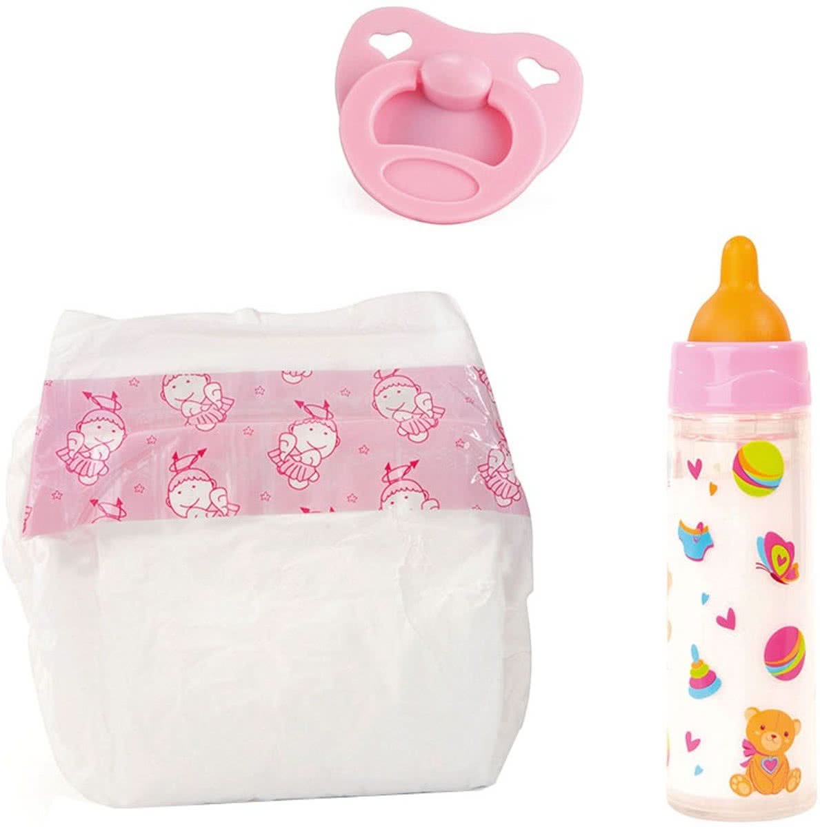 Bayer Accessoiresset Babypop Roze/wit 3-delig