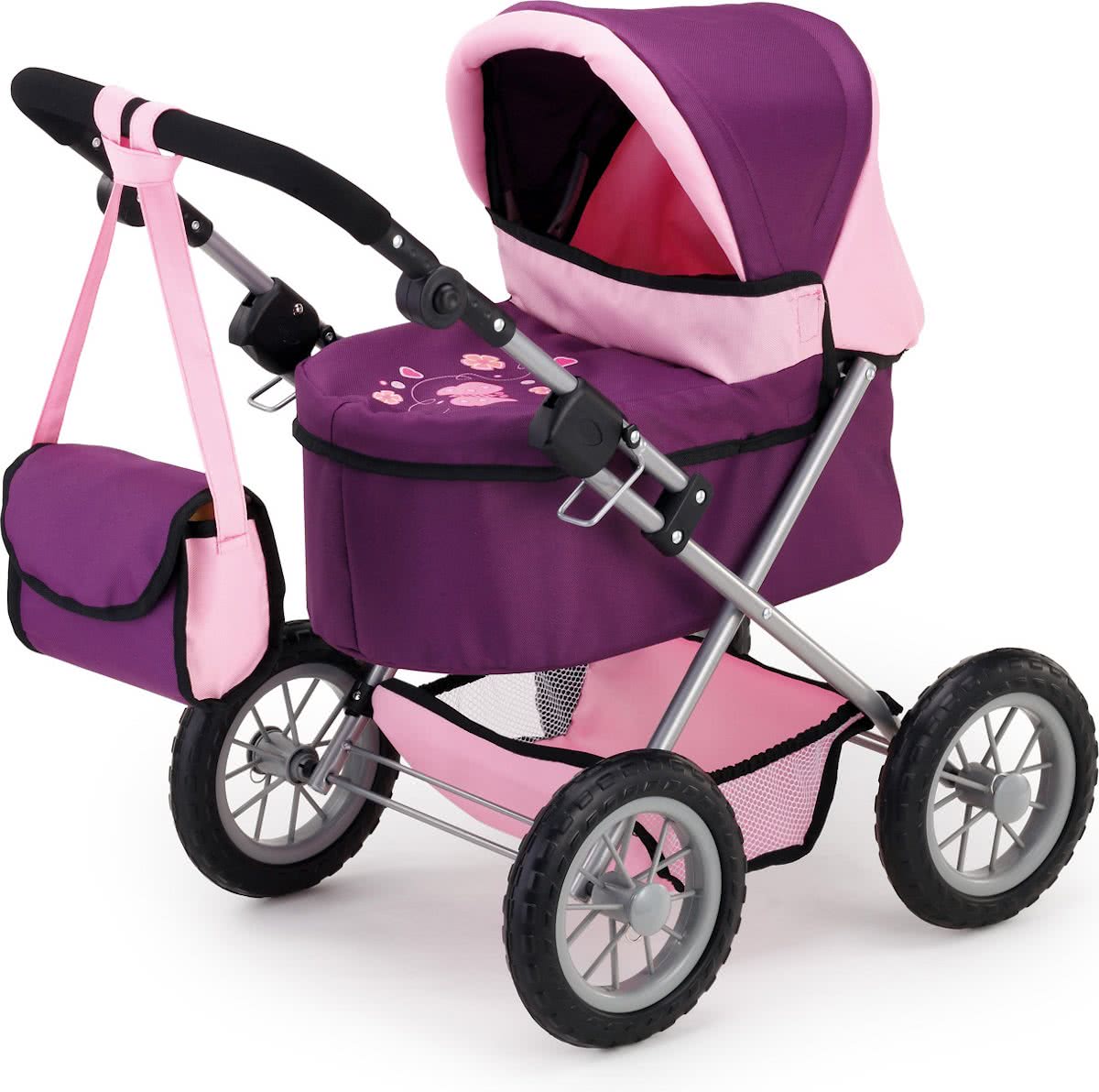 Bayer Poppenwagen Trendy - Roze/Paars