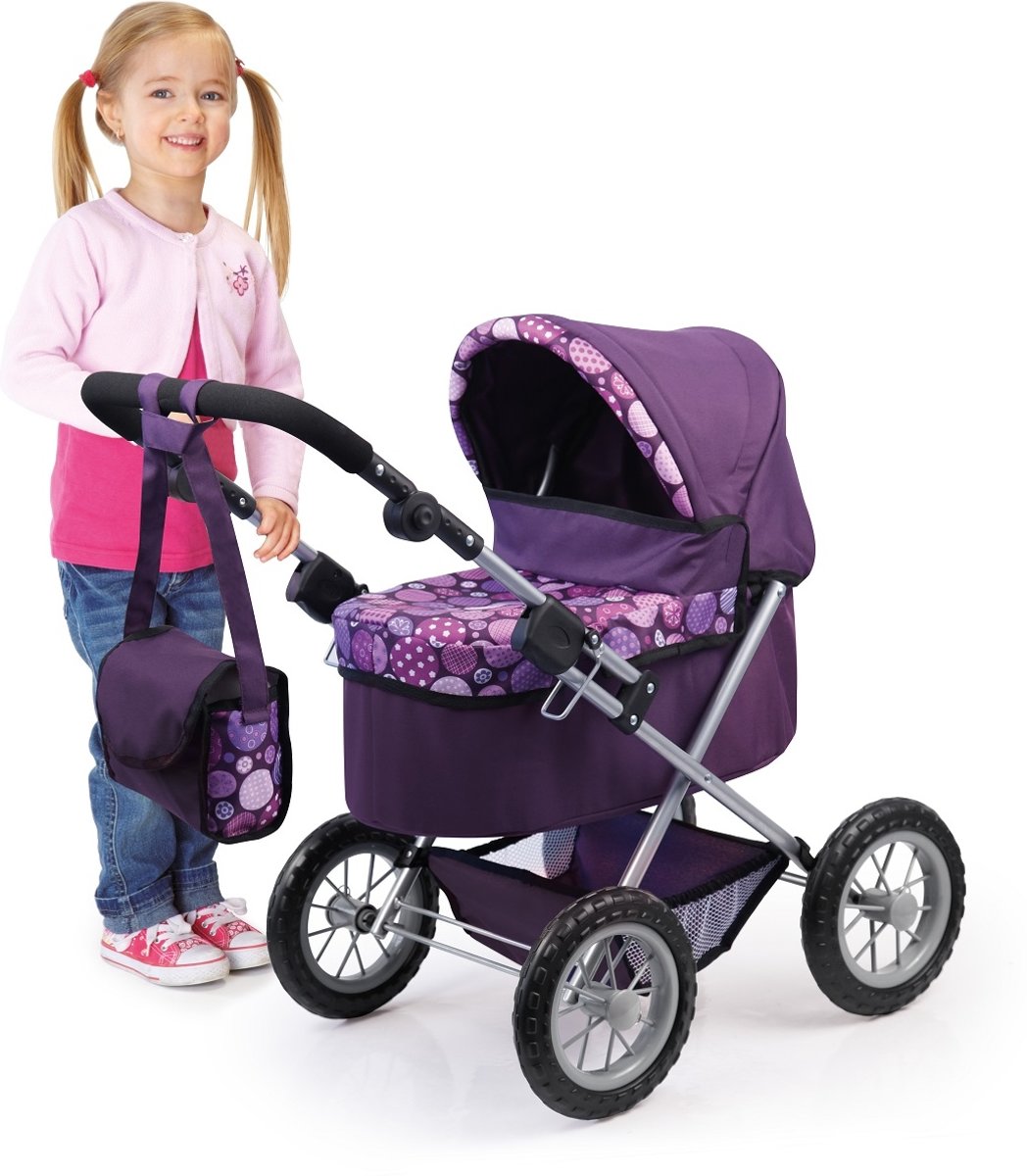 Bayer Poppenwagen Trendy Paars/lila 67 Cm